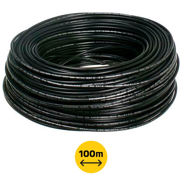 imagem de Cabo Nexans Energyflex Afitox 120 0,6/1kv 1x6mm2 - Preto - Rolo 100m