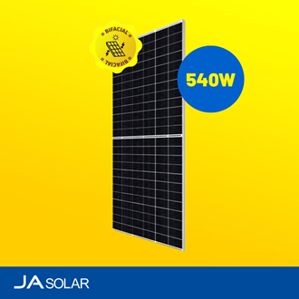 Imagem de Modulo Solar Fotovoltaico Ja 540w Bifacial Composto Por 144 Celulas de Silicio Monocristalino Jam72d30-540/Mb