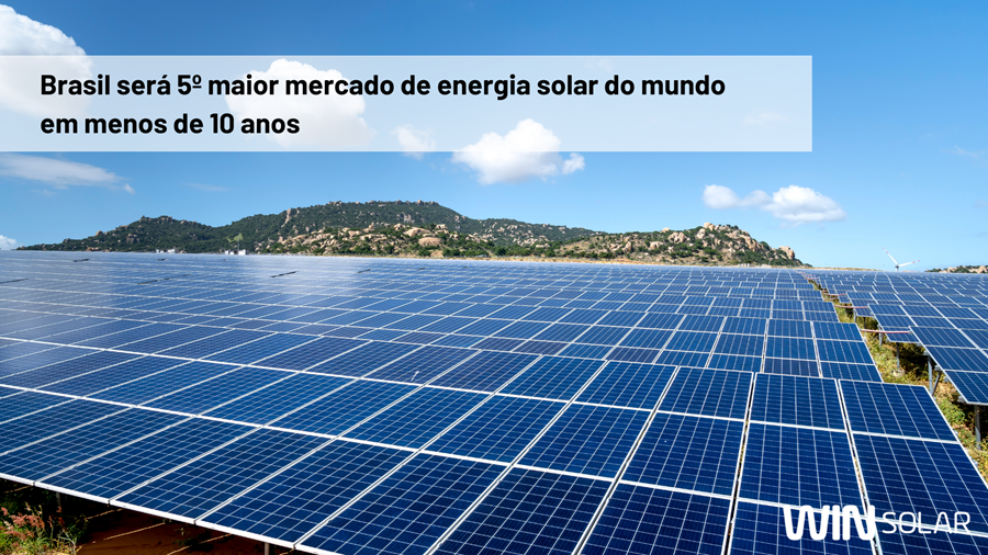 Brasil será 5º maior mercado de energia solar do mundo em menos de 10 anos