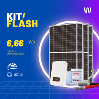 Imagem de GERADOR DE ENERGIA SOLAR 6,66KWP - CHAPA METÁLICA WIN