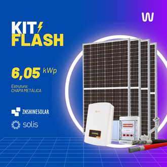 Imagem de GERADOR DE ENERGIA SOLAR 6,05KWP - CHAPA METÁLICA WIN