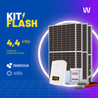 Imagem de GERADOR DE ENERGIA SOLAR 4,4KWP - CHAPA METÁLICA WIN