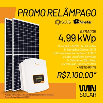 Imagem de GERADOR WIN SHINEFAR & SOLIS - 5,00 KWP - CERÂMICA