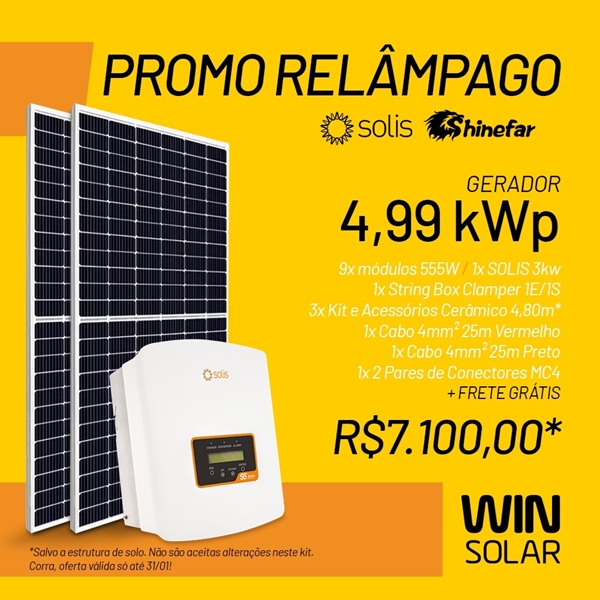 imagem de GERADOR WIN SHINEFAR & SOLIS - 5,00 KWP - CERÂMICA