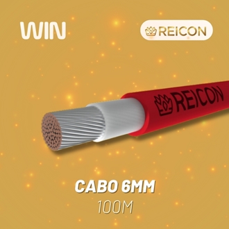 Imagem de Cabo 1x6mm2 1.8kv Cc Nbr 16 Vermelho Pc Bobina 100m